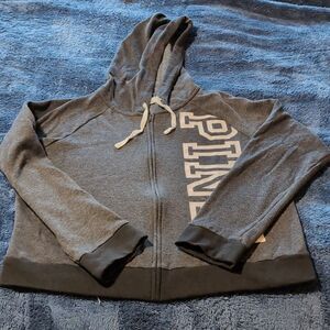 Pink Zip Up Sweatshirt Ladies L